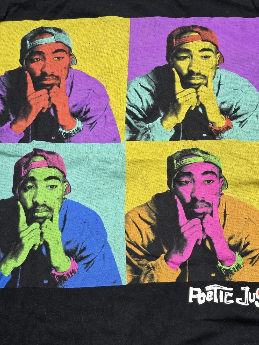 Vintage 90s Style Tupac Poetic Justice Rap Tee Men's Unisex M Hip Hop Graphic